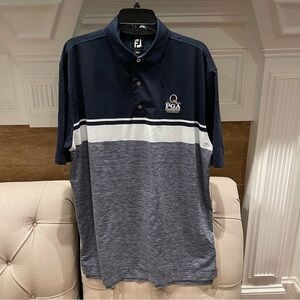 FOOTJOY Polo Shirt Men's XLNavy Blue Golf Embroidered 2017 PGA Championship